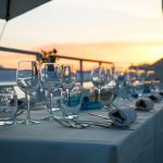 table, glassware, cutlery